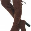 Legend Footwear Spice Faux Suede Knee Length High Heel Boots