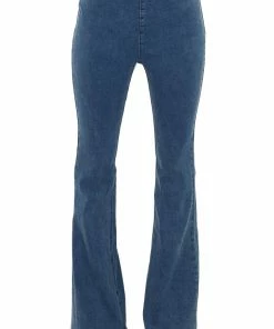 Heyson Stonewash Elastic Waist Flare Jeggings Bottoms