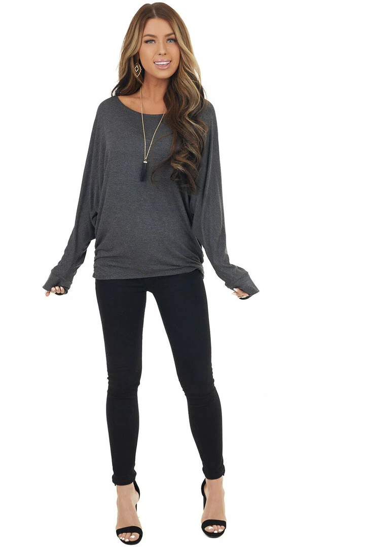 Cherish Stormy Dolman Sleeve Stretchy Knit Top With Banded Cuffs Tops 5 Cherish Stormy Dolman Sleeve Stretchy Knit Top With Banded Cuffs Tops