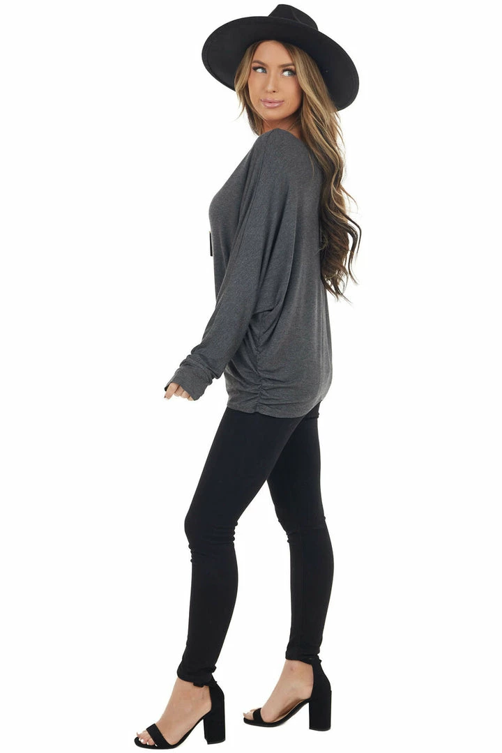 Cherish Stormy Dolman Sleeve Stretchy Knit Top With Banded Cuffs Tops 8 Cherish Stormy Dolman Sleeve Stretchy Knit Top With Banded Cuffs Tops