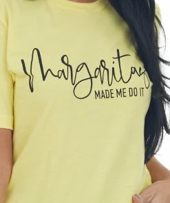 Blume+Co Tops Sunshine 'Margaritas Made Me Do It' Graphic Tee