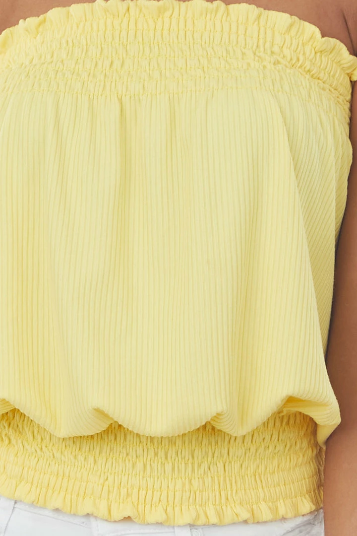 CY Fashion Sunshine Sleeveless Smocked Ribbed Knit Top 8 CY Fashion Sunshine Sleeveless Smocked Ribbed Knit Top