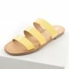 FORTUNE DYNAMIC Sunshine Triple Strap Square Toe Sandals