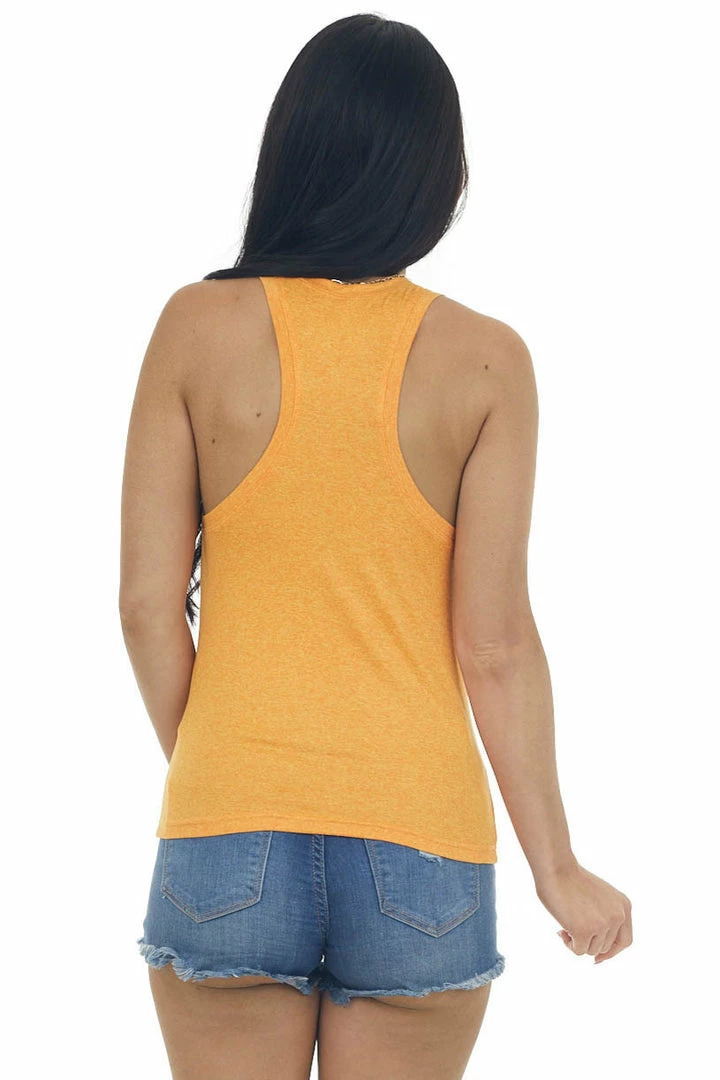 HYFVE Tops Tangerine Melange Racerback Knit Tank Top 7 HYFVE Tops Tangerine Melange Racerback Knit Tank Top
