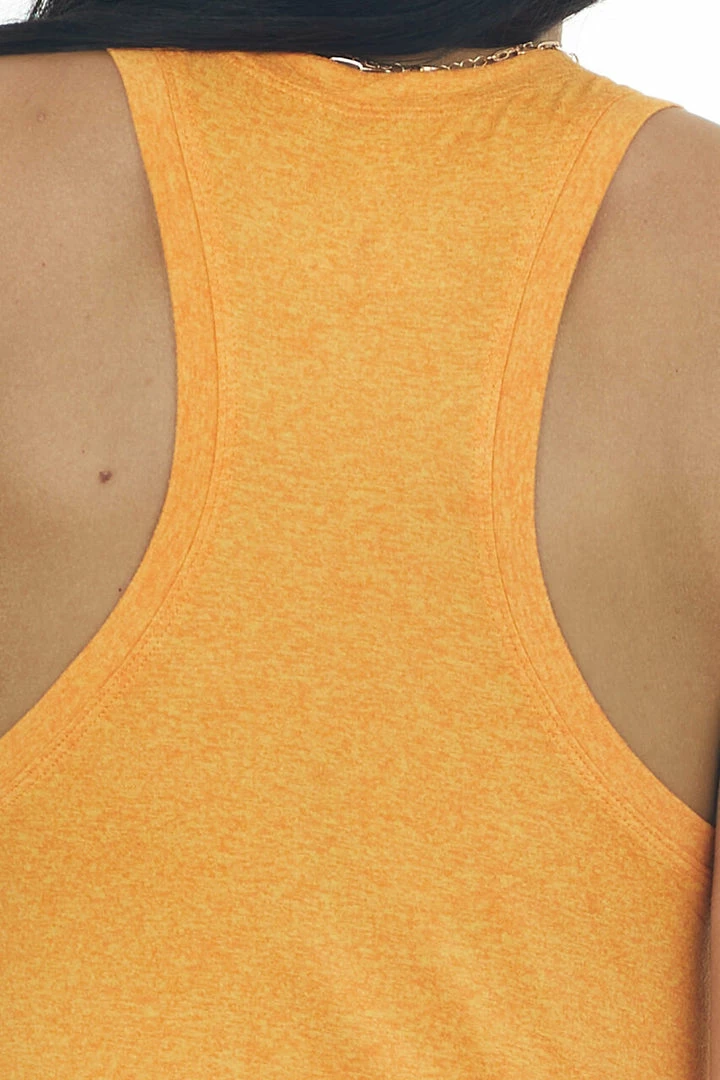 HYFVE Tops Tangerine Melange Racerback Knit Tank Top 8 HYFVE Tops Tangerine Melange Racerback Knit Tank Top