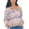 Andree Tops Tea Rose Multicolor Abstract Babydoll Top