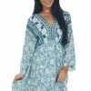 Jodifl Dresses Teal Tropical 3/4 Sleeve Back Tie Dress