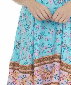 Umgee Turquoise Floral Print Sleeveless Flowy Mini Dress Dresses 17 Umgee Turquoise Floral Print Sleeveless Flowy Mini Dress Dresses