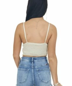 Listicle Accessories Vanilla Floral Embroidered Frill Bralette