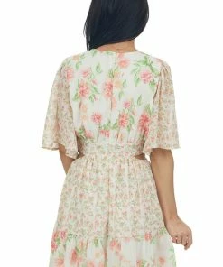 Flying Tomato Vanilla Floral Multiprint V Neck Mini Dress Dresses 14 Flying Tomato Vanilla Floral Multiprint V Neck Mini Dress Dresses