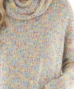 143 Story Vanilla Multicolor Confetti Knit Sweater
