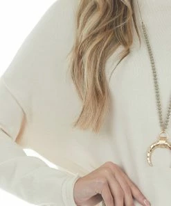 Umgee Vanilla One Shoulder Soft Short Sweater Dress