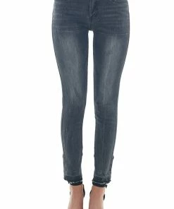 IWT Brands Vintage Black High Rise Whiskered Skinny Jeans