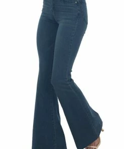 Special A Bottoms Vintage Dark Wash High Rise Flare Jeans