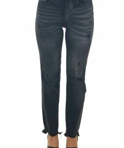 Special A Bottoms Vintage Grey High Rise Relaxed Skinny Jeans