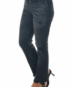 Special A Bottoms Vintage Grey High Rise Relaxed Skinny Jeans