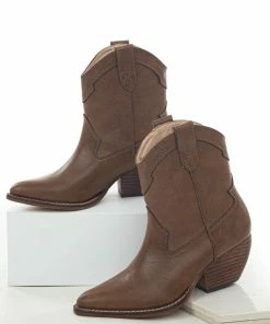 L.A Shoe King Shoes Vintage Spice Faux Leather Western Style Boots