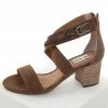 Brand Headquarters Walnut Criss Cross Strap Block Heel With Braided Detail Shoes