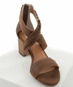 Brand Headquarters Walnut Criss Cross Strap Block Heel With Braided Detail Shoes 19 Brand Headquarters Walnut Criss Cross Strap Block Heel With Braided Detail Shoes