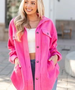 BiBi Watermelon Soft Oversized Button Shirt Jacket Tops