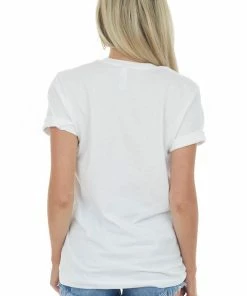 Blume+Co White 'Bride' Script Graphic Short Sleeve Tee Tops 13 Blume+Co White 'Bride' Script Graphic Short Sleeve Tee Tops