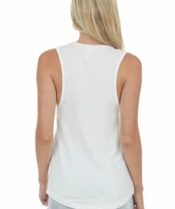 Blume+Co Tops White Route 66 Graphic Knit Tank Top