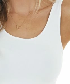 Nikibiki Tops White Seamless Long Tank Top