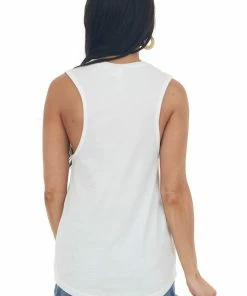 Blume+Co White 'The Ocean Made Me Salty' Tank Top